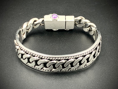 SPIRIT GANGSTER HYBRID CUFF/CHAIN BRACELET - SIZE 8.5 INCH