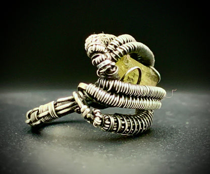 TOPAZ WIRE WRAP RING - SIZE 5.5