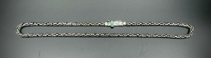 TURQUOISE & AMETHYST BYZANTINE CHAIN NECKLACE 6MM CUSTOM SIZES!