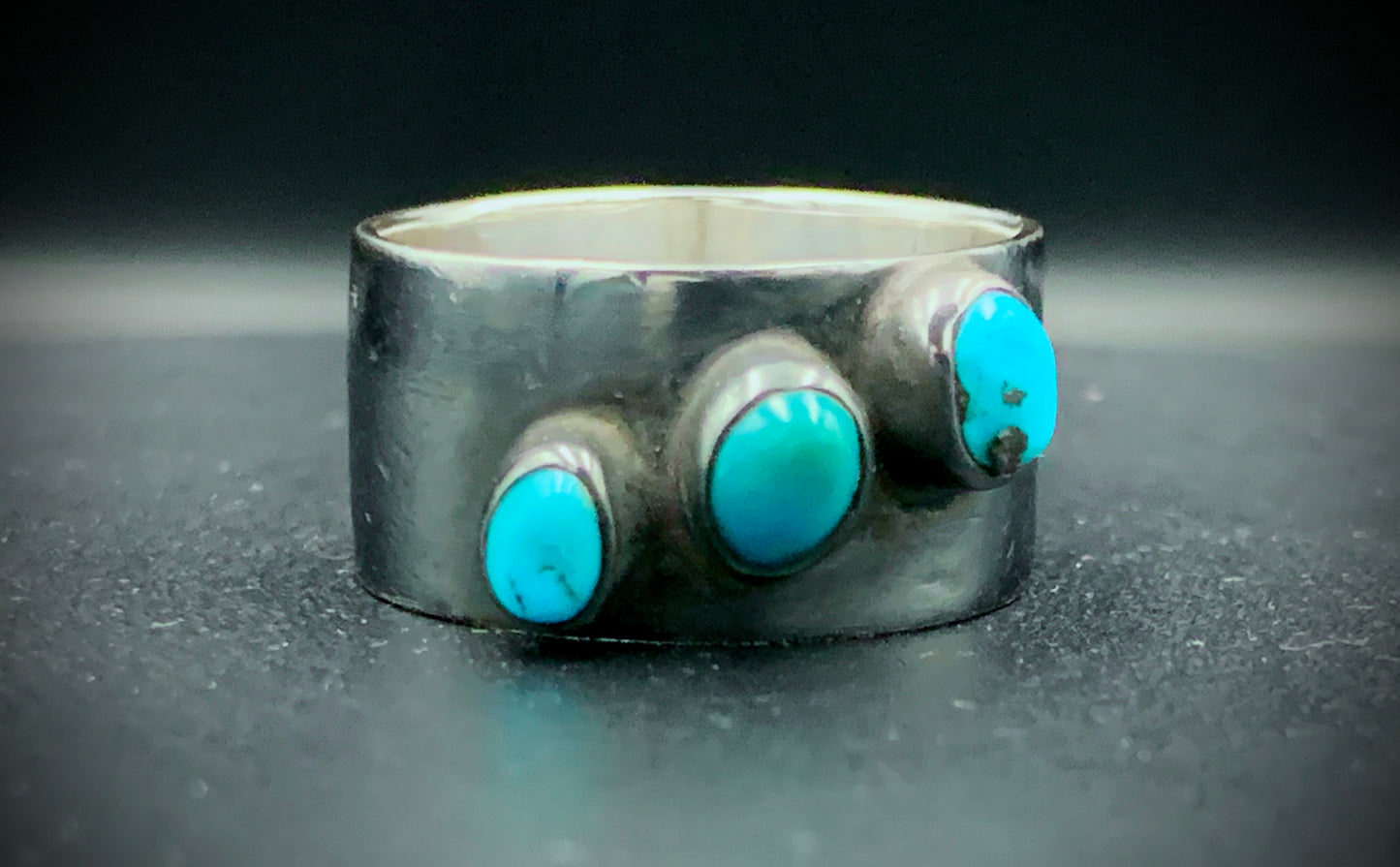 TURQUOISE STARRY NIGHT RING - SIZE 9