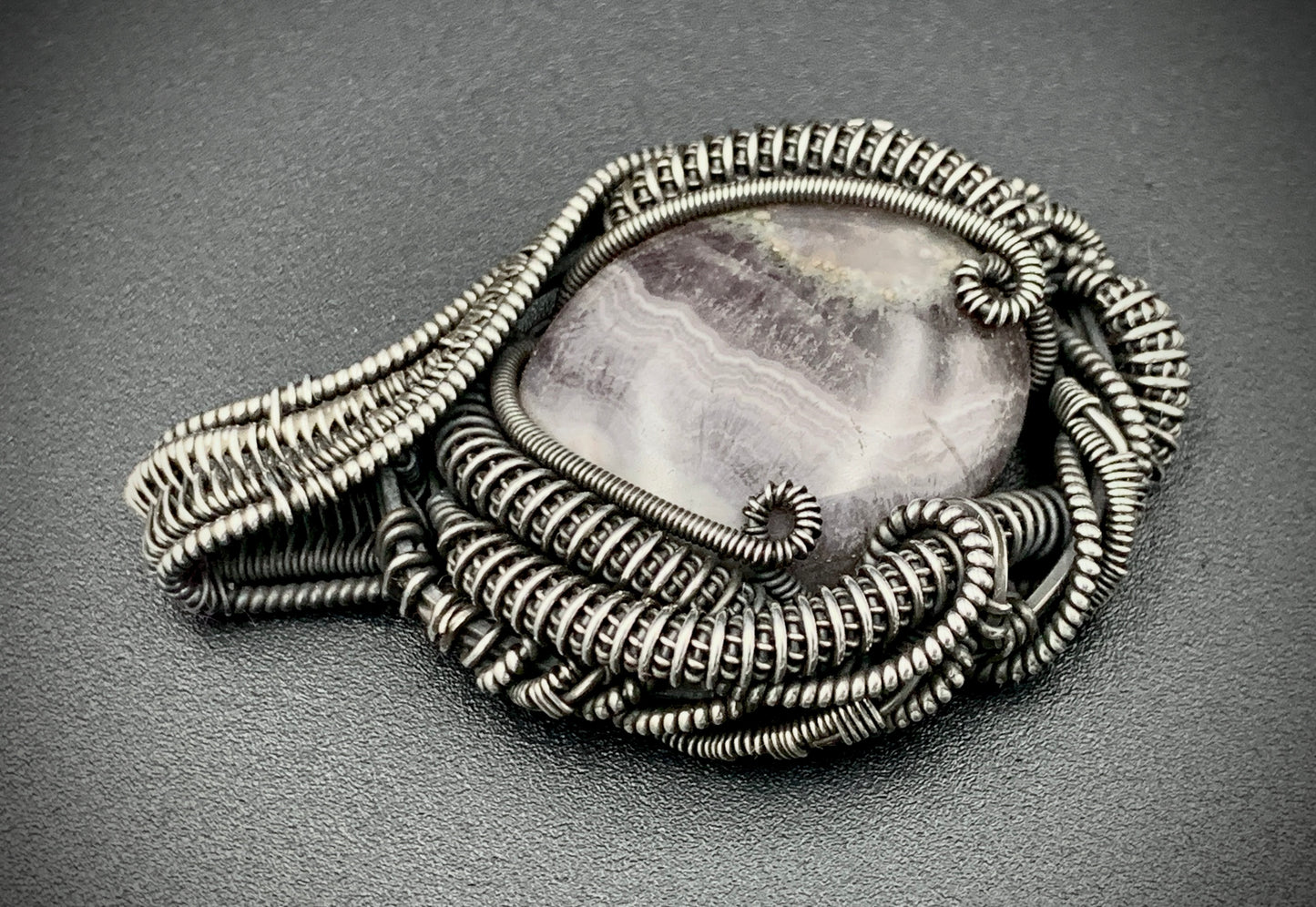 COSMIC EGG WIRE WRAP PENDANT