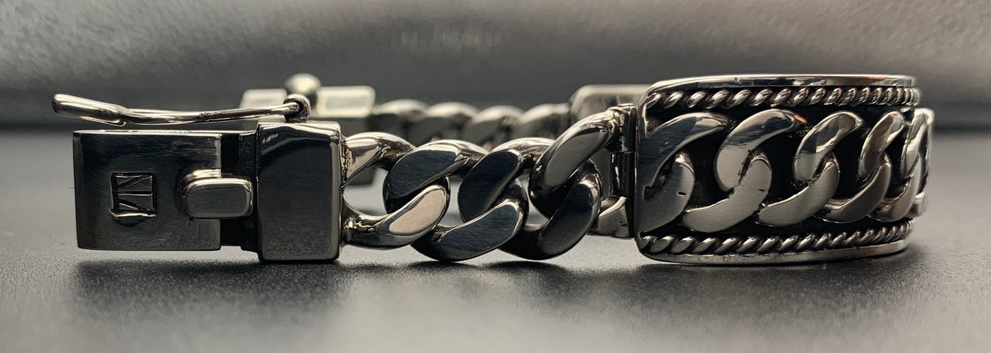 SPIRIT GANGSTER HYBRID CUFF/CHAIN BRACELET - SIZE 8.5 INCH