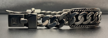 SPIRIT GANGSTER HYBRID CUFF/CHAIN BRACELET - SIZE 8.5 INCH