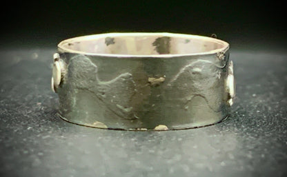 SILVER EYE RING - SIZE 8