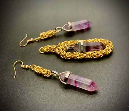 BYZANTINE QUEEN EARRINGS & PENDANT SET