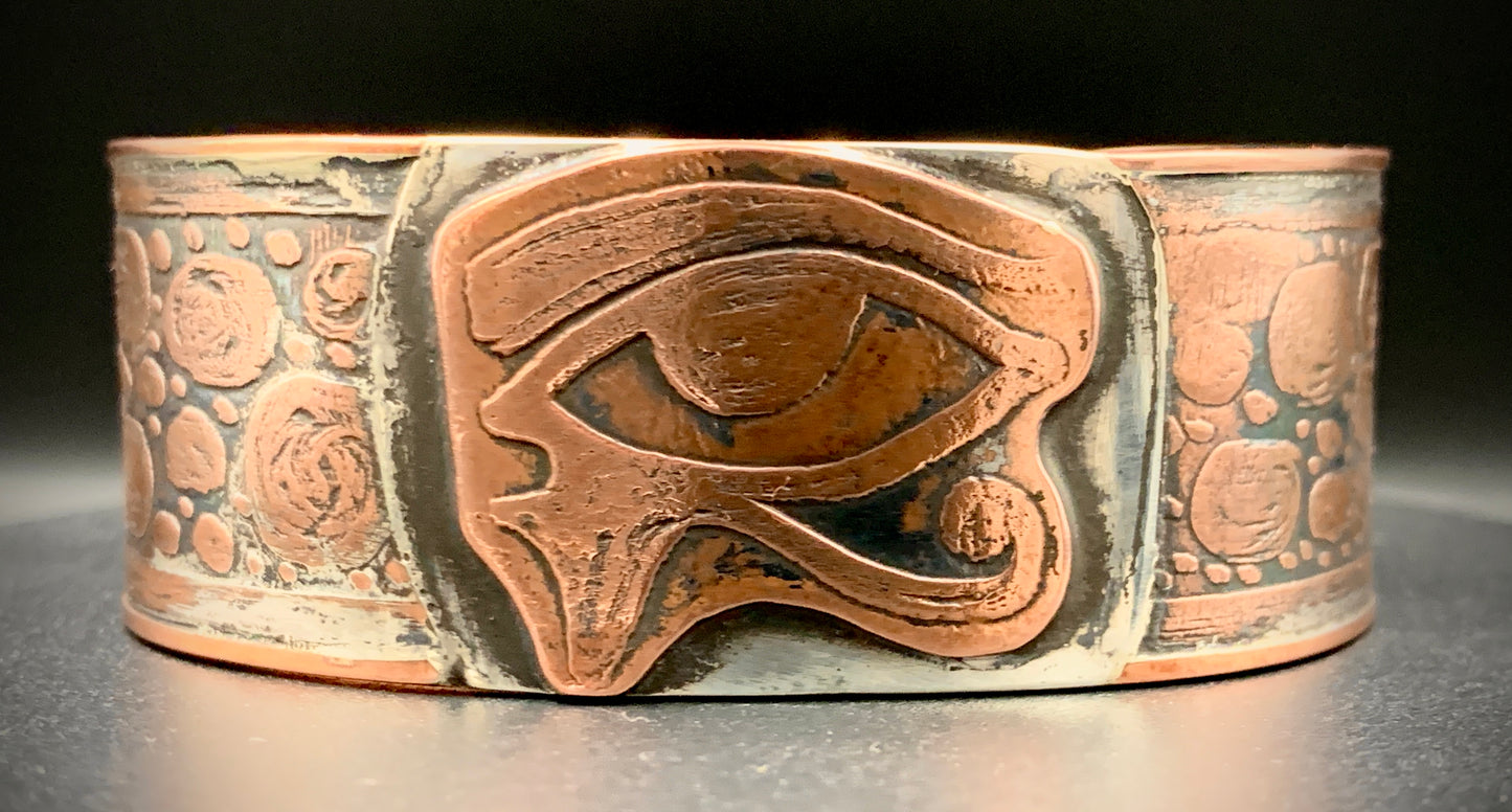 EYE OF HORUS COPPER CUFF BRACELET