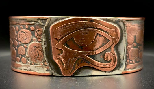 EYE OF HORUS COPPER CUFF BRACELET