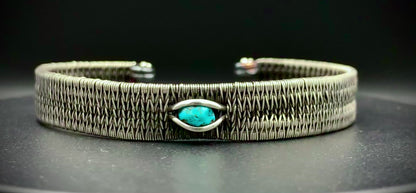 TURQUOISE EYE WOVEN BRACELET
