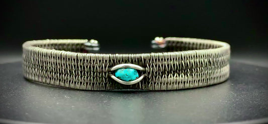 TURQUOISE EYE WOVEN BRACELET