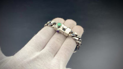 SPIRIT GANGSTER HYBRID CUFF/CHAIN BRACELET - SIZE 8.5 INCH